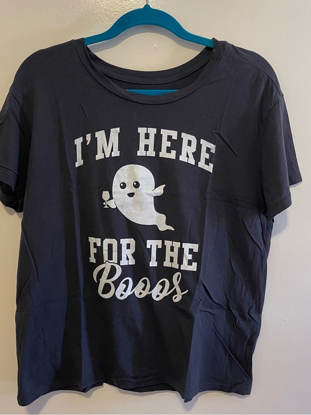Fifth Sun "I'm Here for the Boos" Graphic Black T-Shirt Tee Halloween Size XL
